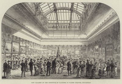 Nieuwe Galerij van het Instituut van Schilders in Waterverf, Piccadilly door Frank Watkins